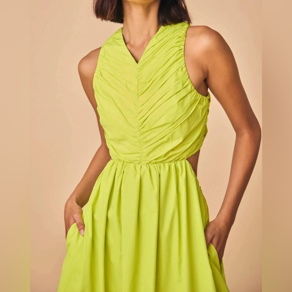 NWT Hunter Bell Kathleen Lime Dress 🍋‍🟩 size 6 - Picture 3 of 6